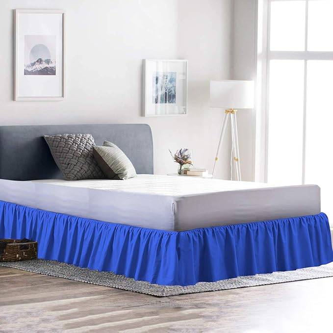 Bed Skirt - Ruffled Bed Skirt 12 Inch Drop Dust Ruffle - Dust Ruffle Bedskirt - Image 4