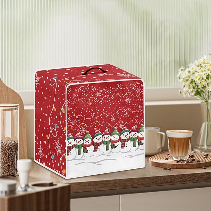 Christmas Snowflake Coffee Maker Cover Dust Protection - Image 3