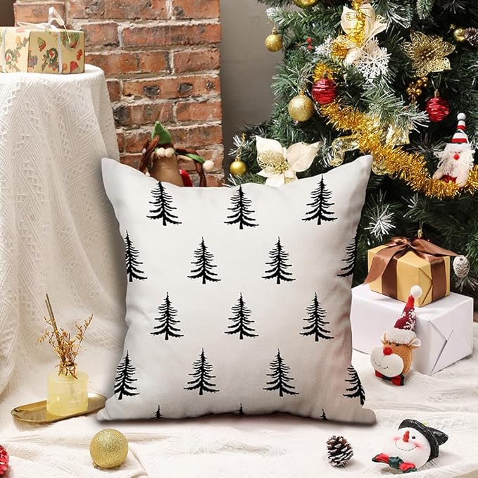 DFXSZ Christmas Pillow Covers 18x18 inch Set of 2 Christmas Tree Decorative - Image 2