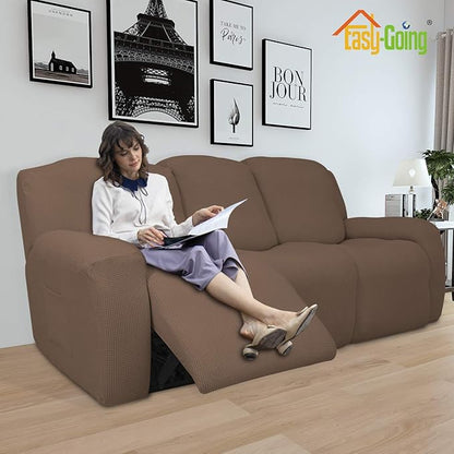 Easy-Going 8 Pieces Recliner Sofa Stretch Sofa Slipcover Sofa Cover Furniture - Image 2
