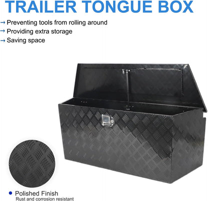 49 inch heavy duty aluminum trailer tongue tool, close-up detail