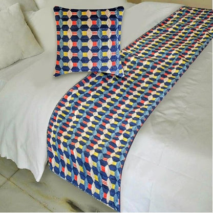 The HomeCentric Blue Bed Runner - Image 2
