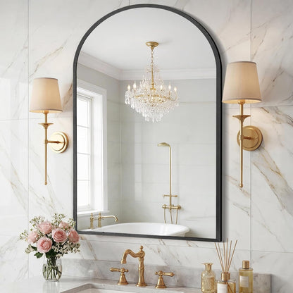 sweetcrispy 26"x38" arched bathroom mirror, bathroom mirrors for, main product view