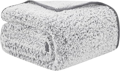 EMME Soft Sherpa Fleece Blanket Reversible Plush Fluffy Large Blanket, Light by EMME