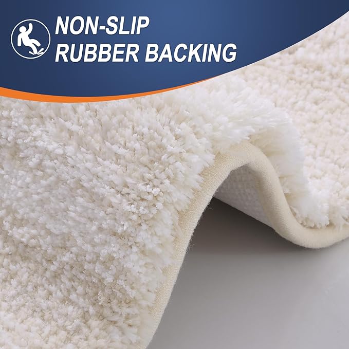 OLANLY Luxury Toilet Rugs U-Shaped 24x20, Extra Soft and Absorbent Microfiber - Image 3