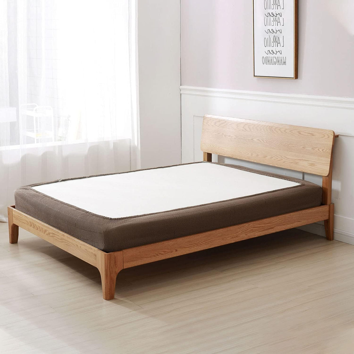 marquess box spring cover-wrap around elastic.vertical stripe pattern, package contents