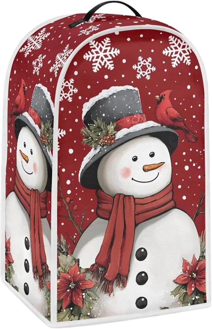 Talayituse Cardinal Snowman Print Blender Dust Cover, Fingerprint Protection - Image 4