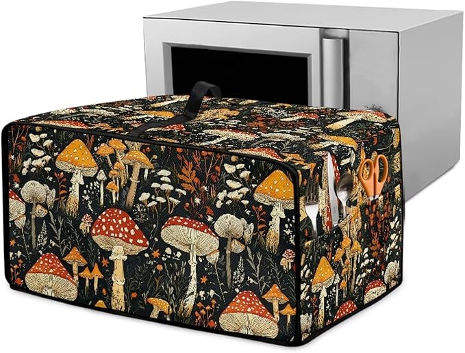 Dustproof Toaster Oven Cover Polyester-Linen Fabric Microwave Oven Dust Cover by HwzdsyxlCreativeHomeDecor