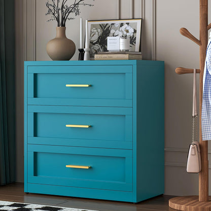 lcaopc 3 drawer metal dresser for bedroom, modern, main product view