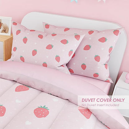 SANDJEST Strawberry Duvet Cover Sets Twin Size - Image 5