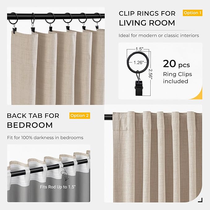 INOVADAY 100% Blackout Curtains - Image 3