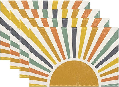 Summer Boho Placemats Set of 4 by Sunshineyan
