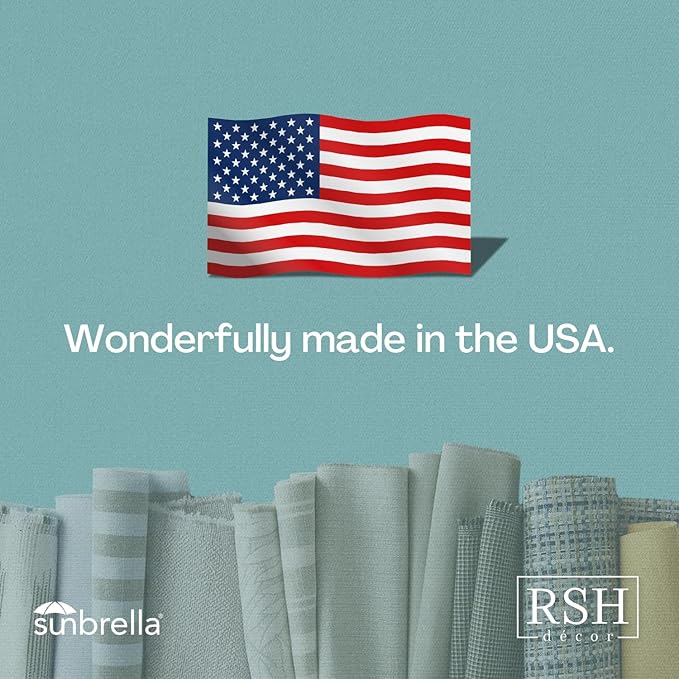 RSH DECOR: Sunbrella Square Throw Pillows Set of 2 | 24" x 24" | Water and - Image 6