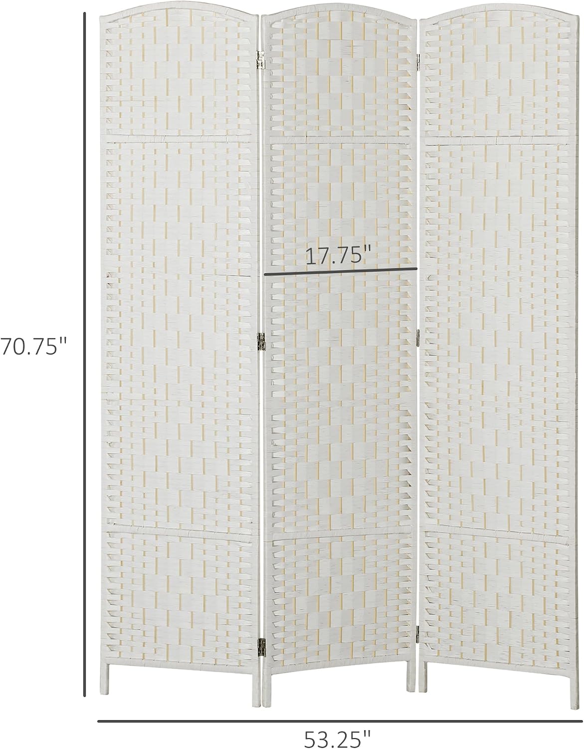 homcom room divider 3-panel, 6ft-tall folding privacy screen on a desk or shelf