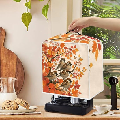 Coffee Maker Cover with Handle Maple Cardinal Dust Protection Washable Foldable - Image 4