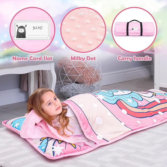 TANOSHII® Toddler Nap Mat with Pillow and Blanket, Portable Kids Sleeping Mats - Image 5