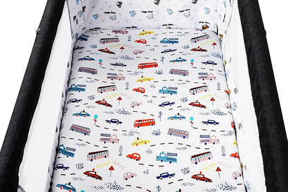 Pack n Play Sheet Stretchy Fitted Portable Mini Crib Sheets Set 3 Pack - Image 4