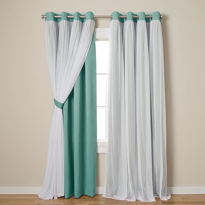 TOWN & COUNTRY LUXE Talia Double Layer Indoor Curtains, Sheer and Room by TOWN+%26+COUNTRY+LUXE