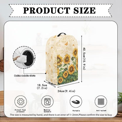 Butterfly Music Sunflower Blender Covers Food Processor Juicer Appliance Cover - Image 5