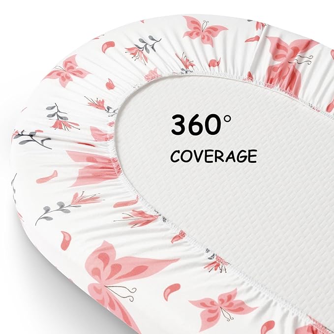 Yoofoss Bassinet Sheets for Baby, Baby Delight, Angelbliss, Soft Breathable - Image 7
