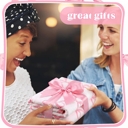 pink bow towel, 28 x 55 in 100%, package contents