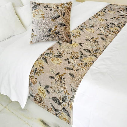 The HomeCentric Beige Bed Runner - Image 2