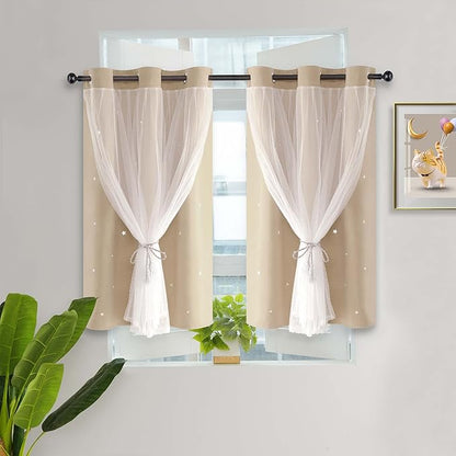 Kinryb Star Cutout Kids Curtains by Kinryb