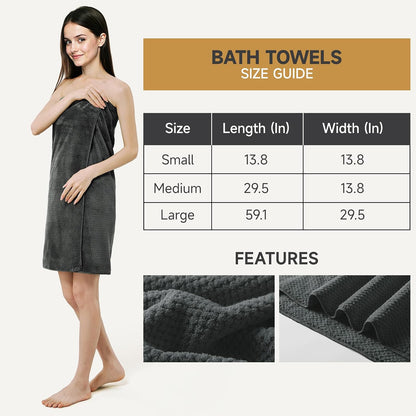 redkiss soft 6 piece bath towels set, 2 shown in use