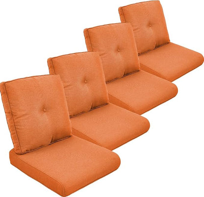 Outdoor Cushion Set of 4, Waterproof Outdoor Seat Cushions 25x22, Patio Chair by moosprr