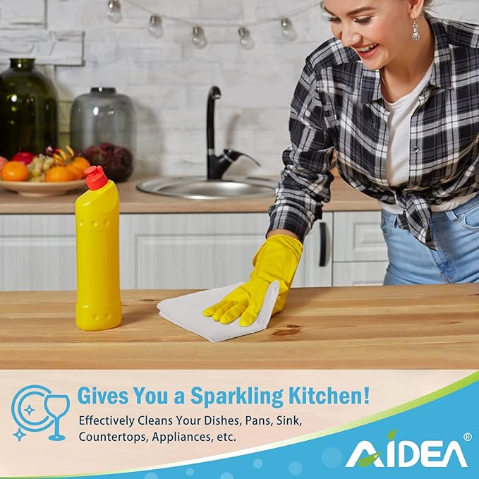 AIDEA Microfiber Cleaning Cloth White 50PK, Cleaning Rags, Lint Free Microfiber - Image 5