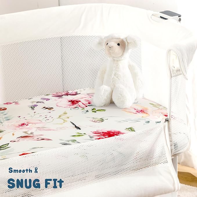 Stretch Ultra Soft Fitted Bassinet Sheet Set 3 Pack, Universal Fit - Image 4