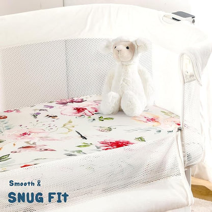 Stretch Ultra Soft Fitted Bassinet Sheet Set 3 Pack, Universal Fit - Image 4