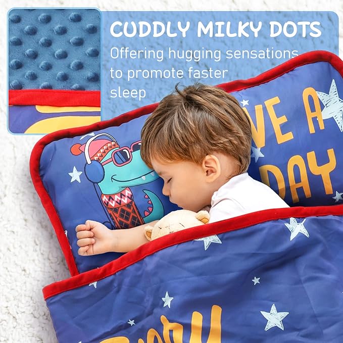 TANOSHII® Toddler Nap Mat with Pillow and Blanket, Portable Kids Sleeping Mats - Image 2