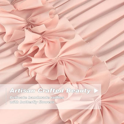 Luxurious Peach Pink Blackout Curtains - Image 2