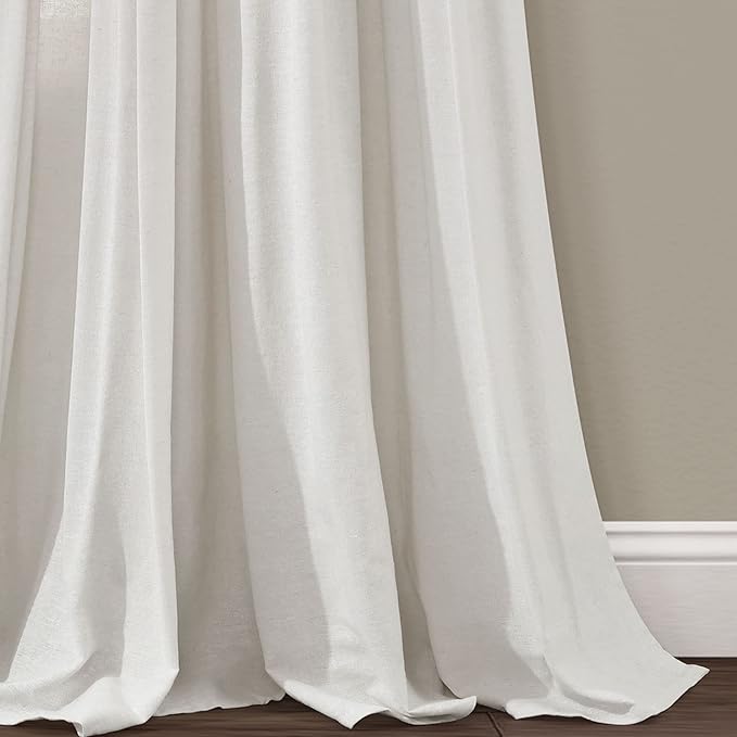 Lush Decor Linen Button Window Curtain Panel, Bedroom & Dining Room - Image 5
