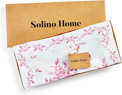 Solino Home Pink Floral Print Table Runner 36 inch - Image 5