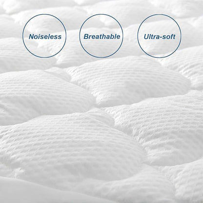 Twin Air Mattress Pad Sheets Cover, Air Mattress Topper Protector Plush Quilted - Image 3
