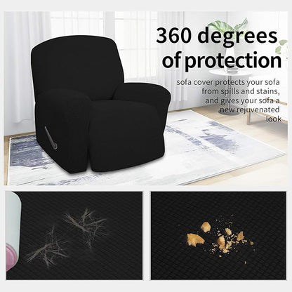 Easy-Going 4 Pieces Oversized Recliner Stretch Sofa Slipcover Sofa Cover - Image 3