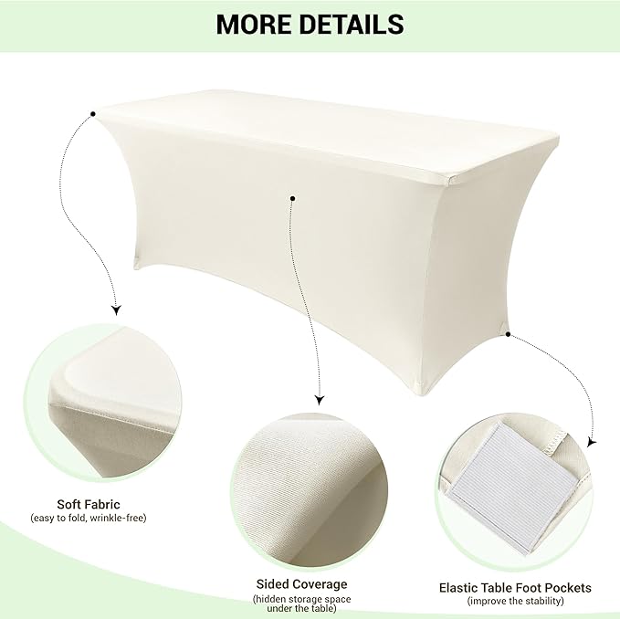 Obstal 8Ft Stretch Spandex Table Cover - Image 3