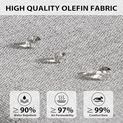 Sundale Outdoor Olefin Deep Seat Cushion Set of 2, Patio Chair Cushion and - Image 2