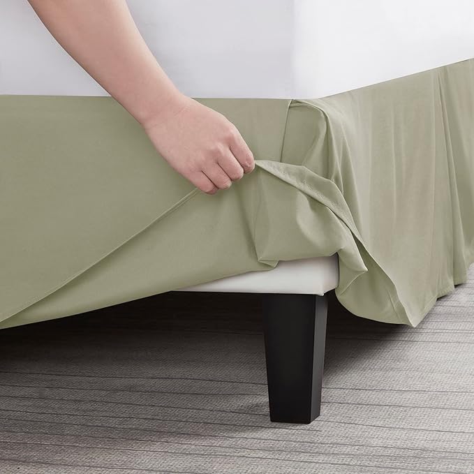 Nestl Green Full XL Bed Skirt - Image 5