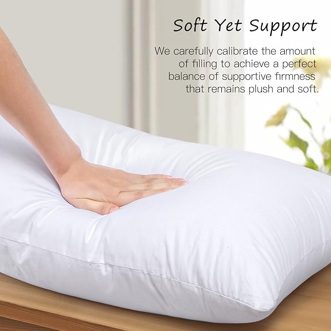 Artscope Synthetic Down Lumbar Pillow Insert, 14x36 Down Alternative Throw - Image 5