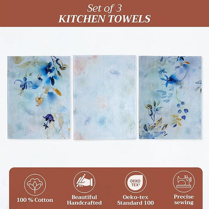 Maison d' Hermine Kitchen Towels Set of 2 100% Cotton 27.50" x 20" Reusable - Image 2