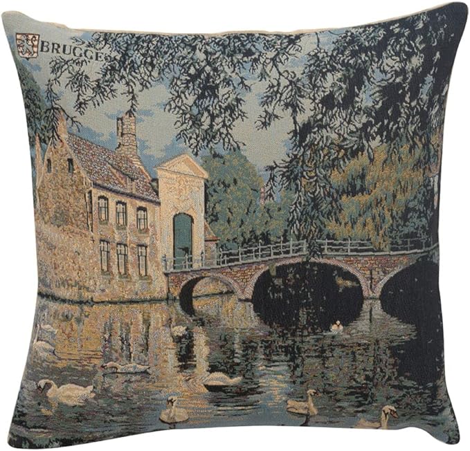 Charlotte Home Furnishings Decorative Throw Pillow Cover 18x18 – European Woven by CCharlotteHomeFurnishings