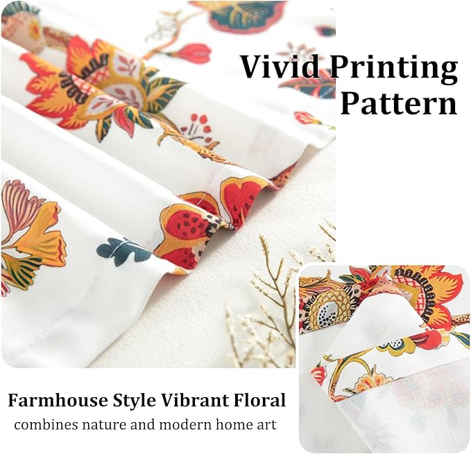 Leeva Farmhouse Floral Linen Valances - Image 4