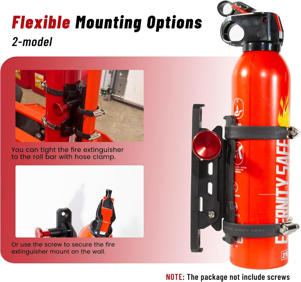 ZHILXN Quick Release Fire Extinguisher Mount with 8 Clamps for Tractor 2PCS