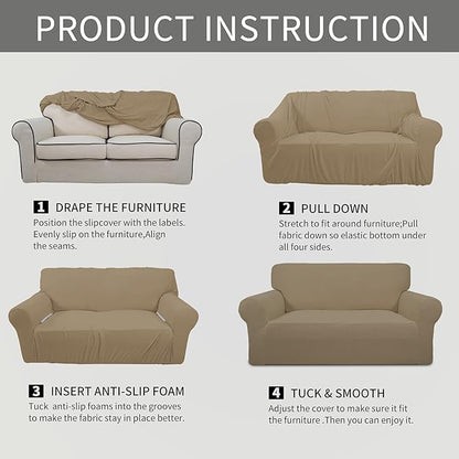 Easy-Going Stretch Loveseat Slipcover 1-Piece Sofa Cover Furniture Protector - Image 5