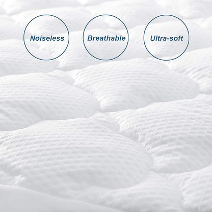 Twin XL Air Mattress Topper, Mattress Topper Twin XL Mattress Pad, Super Soft - Image 2
