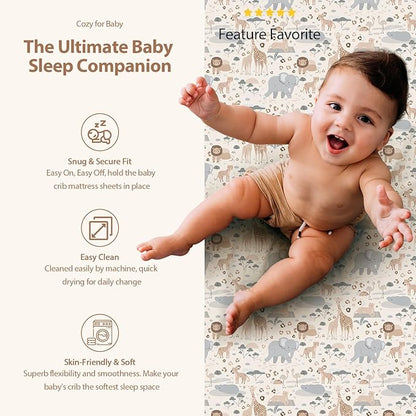 Baby Bassinet Sheets Girl Boy, Fitted Bassinet Sheet Set 3 Pack Bassinet - Image 5