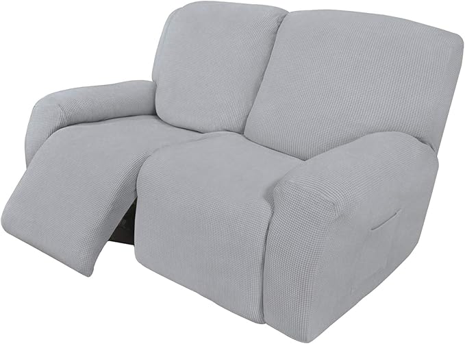 Easy-Going 6 Pieces Recliner Loveseat Stretch Sofa Slipcover Sofa Cover by Easy-Going